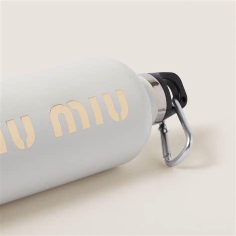 miu miu bottle|White/platinum Stainless Steel Water Bottle, 500 Ml .